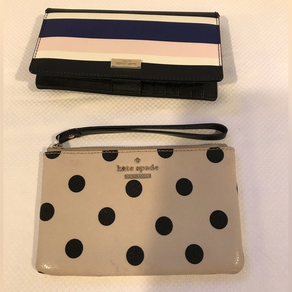 Bundle of Kate Spade Multicolor Shore Street Stacy Wallet and  Wristlet - Picture 1 of 10